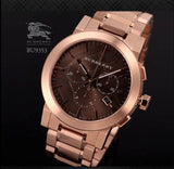 Burberry The City Grey Dial Rose Gold Steel Strap Watch for Men - BU9353 Authentic Buy Shop Now