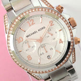 Michael Kors Blair Chronograph Silver Dial Silver Steel Strap Watch for Women - MK5459 Authentic Buy Shop Now