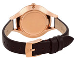 Emporio Armani Aurora Mother of Pearl White Dial Brown Leather Strap Watch For Women - AR11057 Authentic Buy Shop Now