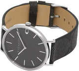 Coach Charles Black Dial Black Leather Strap Watch for Men - 14602157 Authentic Buy Shop Now