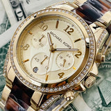 Michael Kors Blair Gold Dial Two Tone Steel Strap Watch for Women - MK6094 Authentic Buy Shop Now