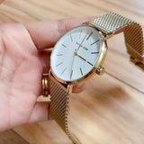 Michael Kors Auden Three Hand White Dial Gold Mesh Strap Watch for Women - MK7150 Authentic Buy Shop Now