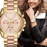 Michael Kors Bradshaw Gold Dial Two Tone Steel Strap Watch for Women - MK6359 Authentic Buy Shop Now