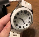 Marc Jacobs Pelly White Dial White Silicone Strap Watch for Women - MBM2503 Authentic Buy Shop Now