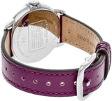 Coach Delancey White Dial Purple Leather Strap Watch for Women - 14502886 Authentic Buy Shop Now