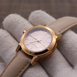 Burberry The City Gold Dial Beige Leather Strap Watch for Women - BU9210 Authentic Buy Shop Now
