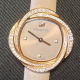 Swarovski Crystal Flower Grey Dial Grey Leather Strap Watch for for Women - 5552424 Authentic Buy Shop Now