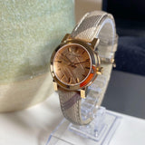 Burberry The City Pink Dial Brown Leather Strap Watch for Women - BU9236 Authentic Buy Shop Now