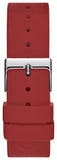 Guess G-Twist Silver Dial Red Rubber Strap Watch for Women - W0911L9 Authentic Buy Shop Now