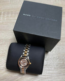 Marc Jacobs Tether Transparent White Dial Two Tone Steel Strap Watch for Women - MBM3418 Authentic Buy Shop Now