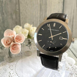 Burberry The City Black Dial Black Leather Strap Watch for Men - BU9906 Authentic Buy Shop Now