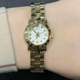 Marc Jacobs Amy Dinky White Dial Gold Steel Strap Watch for Women - MBM3226 Authentic Buy Shop Now