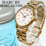 Marc Jacobs Baker White Dial Gold Steel Strap Watch for Women - MBM3247 Authentic Buy Shop Now