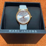 Marc Jacobs Roxy Silver Dial White Leather Strap Watch for Women - MJ1634 Authentic Buy Shop Now