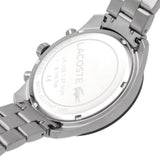 Lacoste Boston Chronograph Black Dial Silver Steel Strap Watch for Men - 2011079 Authentic Buy Shop Now