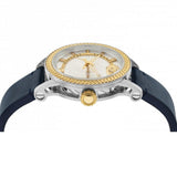 Versace Viamond Quartz White Dial Blue Leather Strap Watch For Men - VEPO00120 Authentic Buy Shop Now