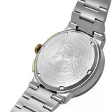 Versace Greca Quartz Blue Dial Silver Steel Strap Watch For Men - VEZ900221 Authentic Buy Shop Now