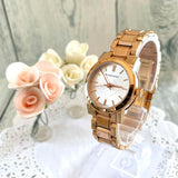 Burberry The City White Dial Rose Gold Steel Strap Watch for Women - BU9204 Authentic Buy Shop Now