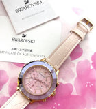 Swarovski Octea Lux Chrono Pink Dial Pink Leather Strap Watch for Women - 5452501 Authentic Buy Shop Now