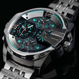 Diesel Uber Chief Black Dial Grey Stainless Steel Strap Watch For Men - DZ7372 Authentic Buy Shop Now