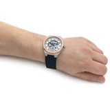 Maserati Stile Automatic Limited Edition White Dial Blue Leather Strap Watch For Men - R8821142001 Authentic Buy Shop Now