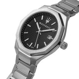Maserati Stile Analog Black Dial Silver Steel Strap Watch For Men - R8853142003 Authentic Buy Shop Now