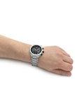 Maserati Stile Chronograph Black Dial Silver Steel Strap Watch For Men - R8873642004 Authentic Buy Shop Now