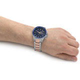 Maserati SFIDA Chronograph Blue Dial Two Tone Steel Strap Watch For Men - R8873640012 Authentic Buy Shop Now