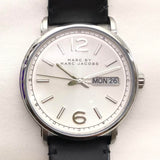 Marc Jacobs Fergus White Dial Black Leather Strap Watch for Men - MBM5076 Authentic Buy Shop Now