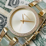 Michael Kors Delray Rose Gold Dial Two Tone Steel Strap Watch for Women - MK4317 Authentic Buy Shop Now