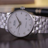 Mido Baroncelli III Automatic Silver Dial Silver Steel Strap Watch For Men - M8600.4.21.1 Authentic Buy Shop Now