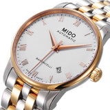 Mido Baroncelli III Automatic White Dial Two Tone Steel Strap Watch For Women - M7600.9.N6.1 Authentic Buy Shop Now