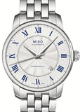 Mido Baroncelli III Automatic Silver Dial Silver Steel Strap Watch For Men - M8600.4.21.1 Authentic Buy Shop Now