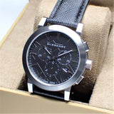 Burberry The City Grey Dial Black Leather Strap Watch for Men - BU9362 Authentic Buy Shop Now