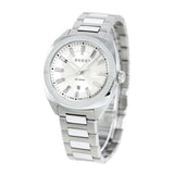 Gucci G Timeless GG2570 Silver Dial Silver Steel Strap Watch For Men - YA142402 Authentic Buy Shop Now