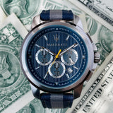 Maserati Royale 44mm Stainless Steel Fiber Strap Watch For Men - R8871637001 Authentic Buy Shop Now