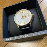 Marc Jacobs Fergus White Dial Black Leather Strap Watch for Men - MBM5081 Authentic Buy Shop Now