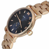 Marc Jacobs Baker Navy Blue Dial Rose Gold Steel Strap Watch for Women - MBM3332 Authentic Buy Shop Now