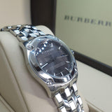 Burberry Herringbone Grey Dial Silver Steel Strap Watch for Women - BU1851 Authentic Buy Shop Now
