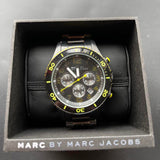 Marc Jacobs Rock Chronograph Black Dial Black Steel Strap Watch for Men - MBM5026 Authentic Buy Shop Now