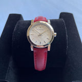 Burberry The City Gold Dial Red Leather Strap Watch for Women - BU9140 Authentic Buy Shop Now