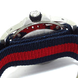 Gucci Dive Black Dial Red & Blue Nylon Strap Watch For Men - YA136210 Authentic Buy Shop Now