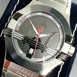 Maserati Potenza Black Dial Silver Steel Strap Watch For Men - R8853108001 Authentic Buy Shop Now