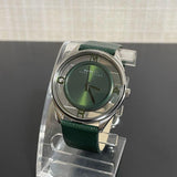 Marc Jacobs Tether Transparent Green Dial Green Leather Strap Watch for Women - MBM1378 Authentic Buy Shop Now