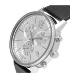 Calvin Klein Post Minimal White Dial Black Leather Strap Watch for Men - K7627120 Authentic Buy Shop Now