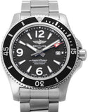 Breitling Superocean Automatic 44mm Black Dial Silver Steel Strap Watch for Men - A17367D71B1A1 Authentic Buy Shop Now