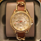 Fossil Riley Multifunction White Dial Orange Leather Strap Watch for Women - ES3723 Authentic Buy Shop Now
