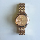 Marc Jacobs Peeker Chronograph Rose Gold Dial Rose Gold Steel Strap Watch for Women - MBM3394 Authentic Buy Shop Now