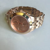 Marc Jacobs Peeker Chronograph Rose Gold Dial Rose Gold Steel Strap Watch for Women - MBM3394 Authentic Buy Shop Now