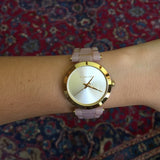 Michael Kors Delray Rose Gold Dial Pink Steel Strap Watch for Women - MK4316 Authentic Buy Shop Now